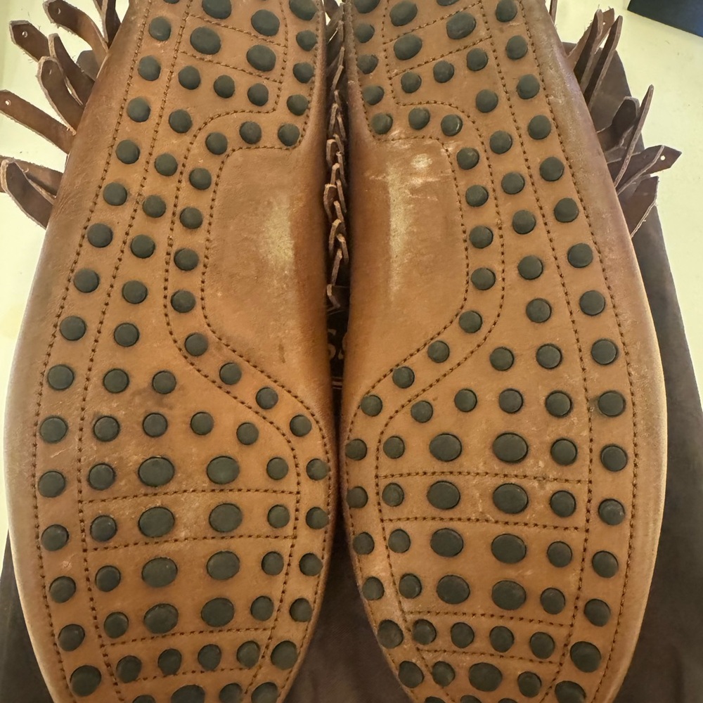 Tod's Tan Leather Slip-On Loafers - Picture 11 of 13